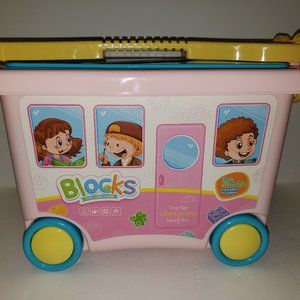 New 35pc Blocks Pull Wagon